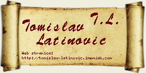 Tomislav Latinović vizit kartica